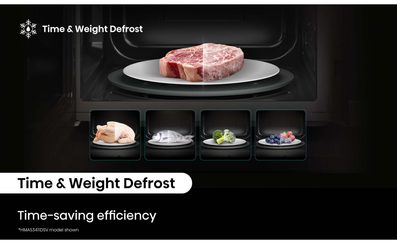 Hisense 25L 900W Microwave (White) HMAS2509WP