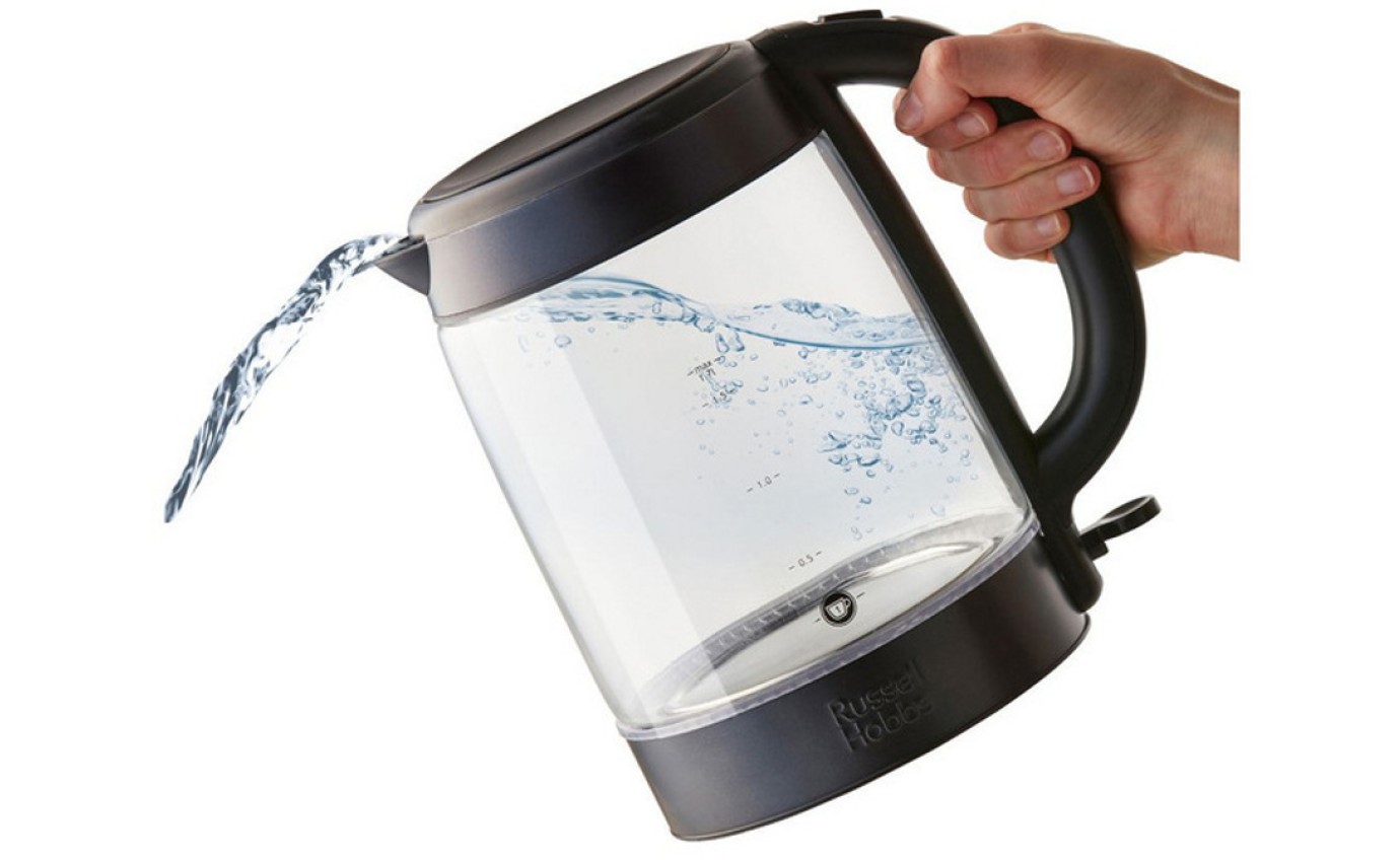 Russell Hobbs Brooklyn Glass Kettle (Black Stainless Steel) RHK172BCH