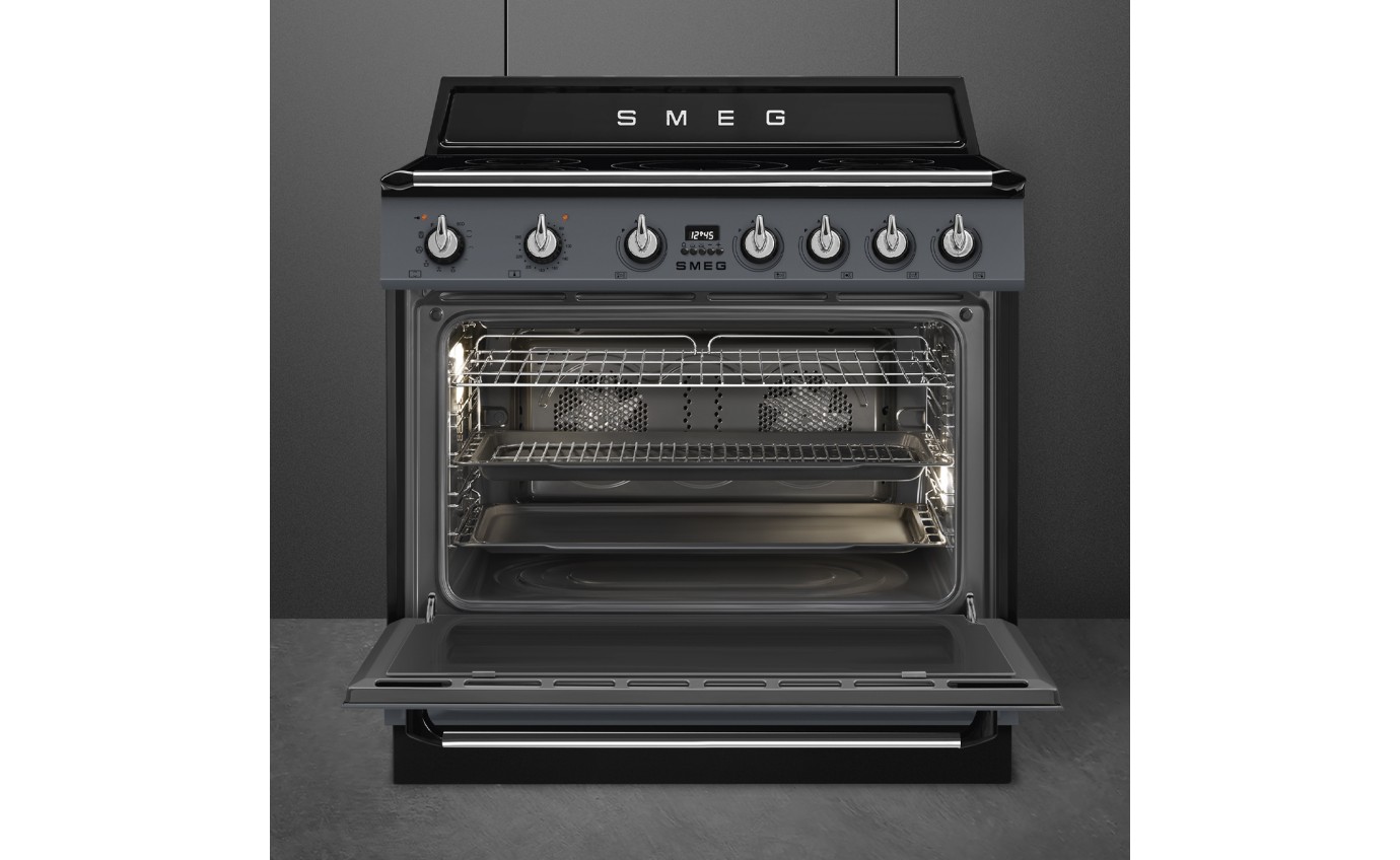 Smeg 90cm Induction Freestanding Cooker (Slate Grey) TR90IPGR