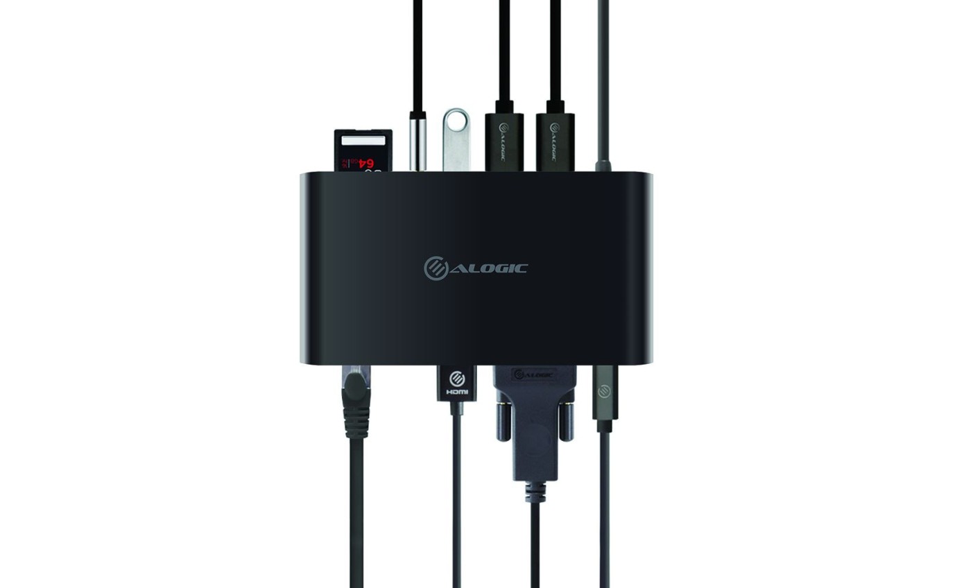 Alogic USB-C Portable SUPER Dock- Black VPLUCSD3OBLK