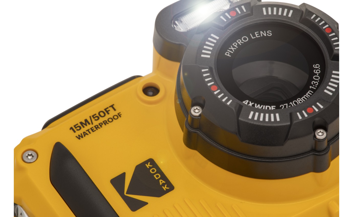 Kodak Pixpro WPZ2 Waterproof Digital Compact Camera (Yellow) WPZ2YL