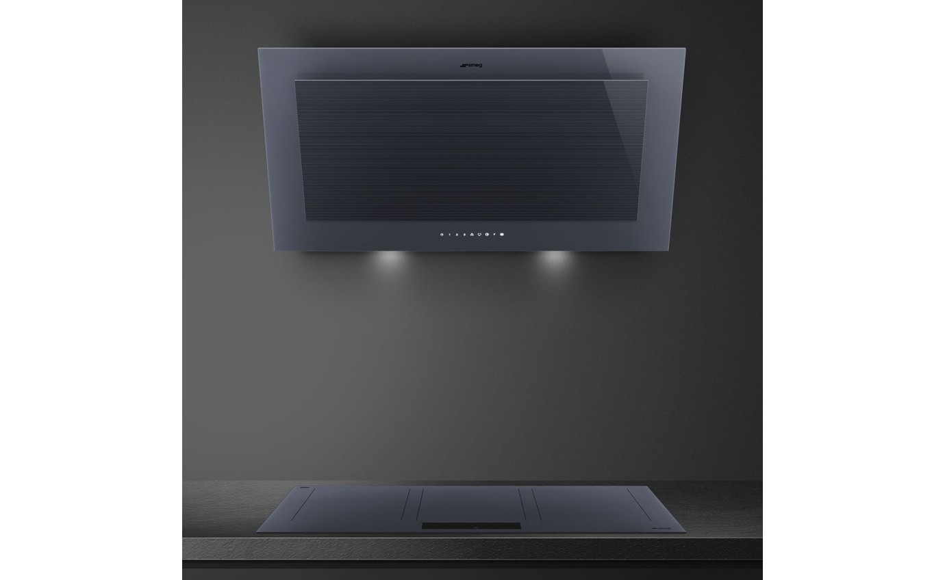 Smeg 90cm Linea Vertical Rangehood (Neptune Grey) KV194G