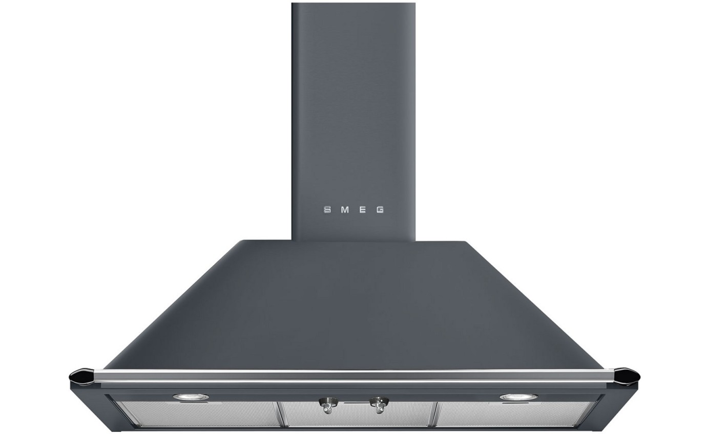 Smeg 90cm Victoria Canopy Rangehood (Grey) KT90GRE