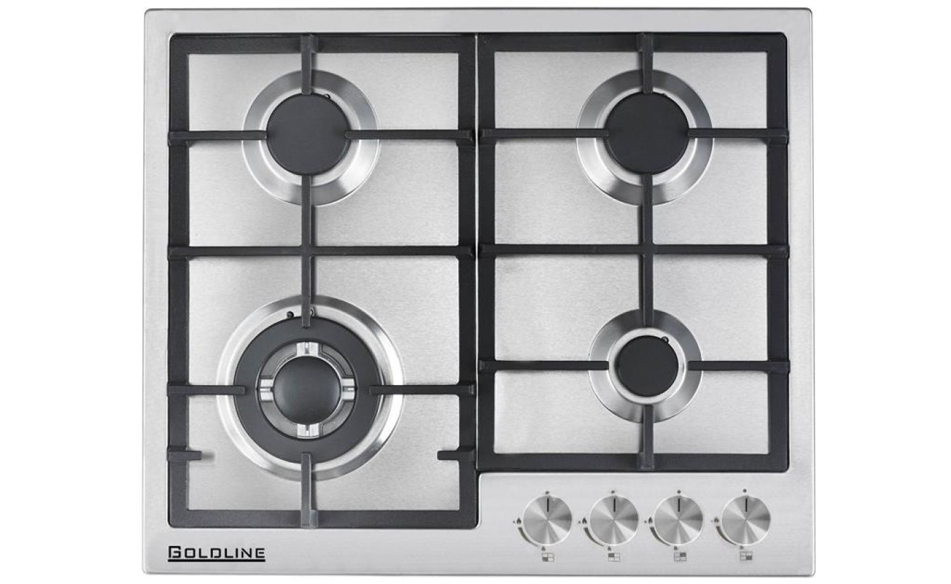 Goldline 60cm 4 Burner Gas Cooktop (Stainless Steel) GLAICA6043D