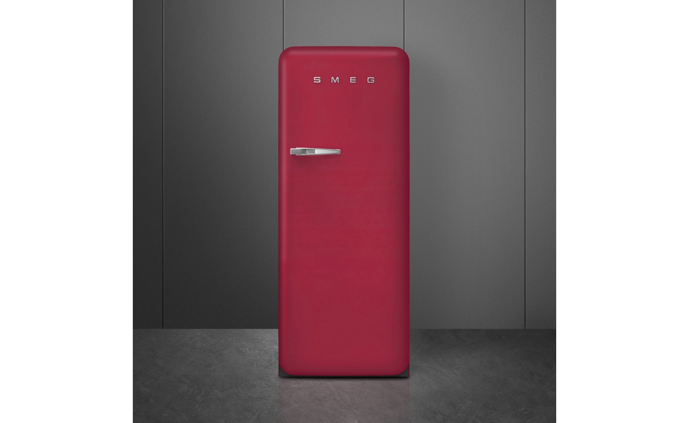 Smeg 270L 50s Style Retro Single Door Fridge (Ruby Red) FAB28RDRB5