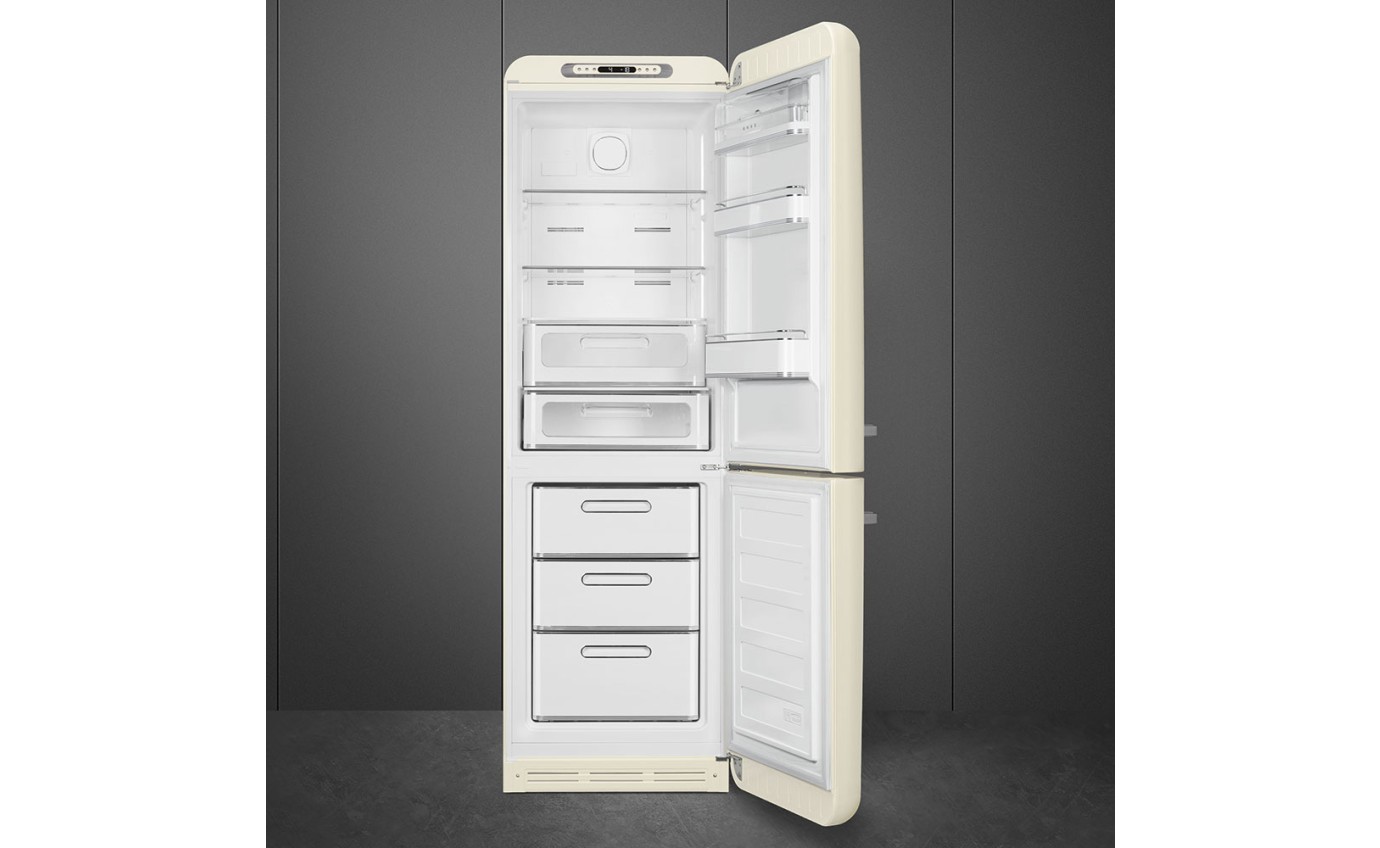 Smeg 331L 50s Style Retro Bottom Mount Fridge (Cream) FAB32RCR5AU
