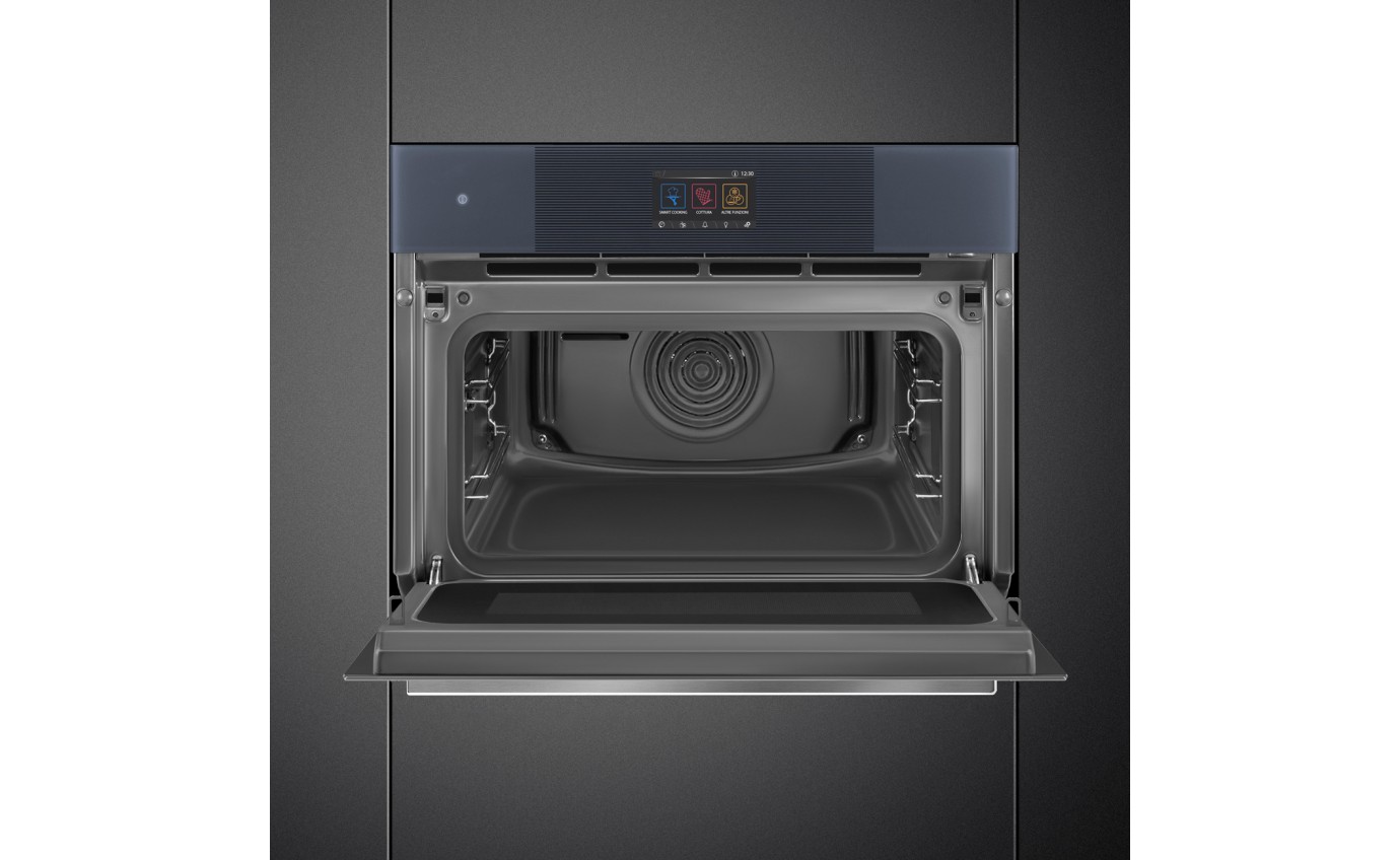 Smeg 45cm Linea Galileo Omnichef Oven with Vapour Clean - Neptune Grey SO4104APG