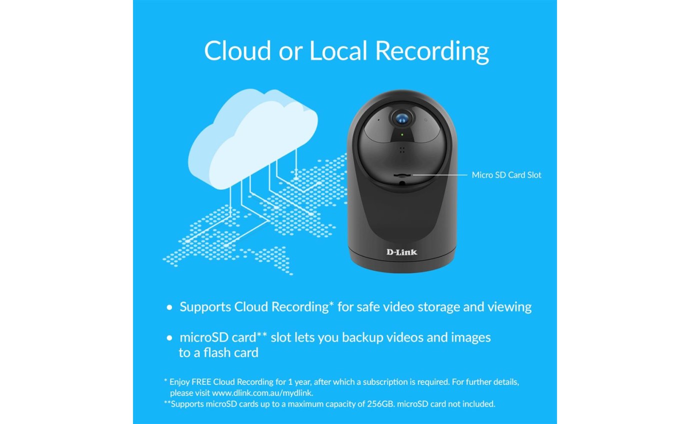 D-Link Compact Full HD Pan & Tilt Wi-Fi Camera DCS6500LHV2