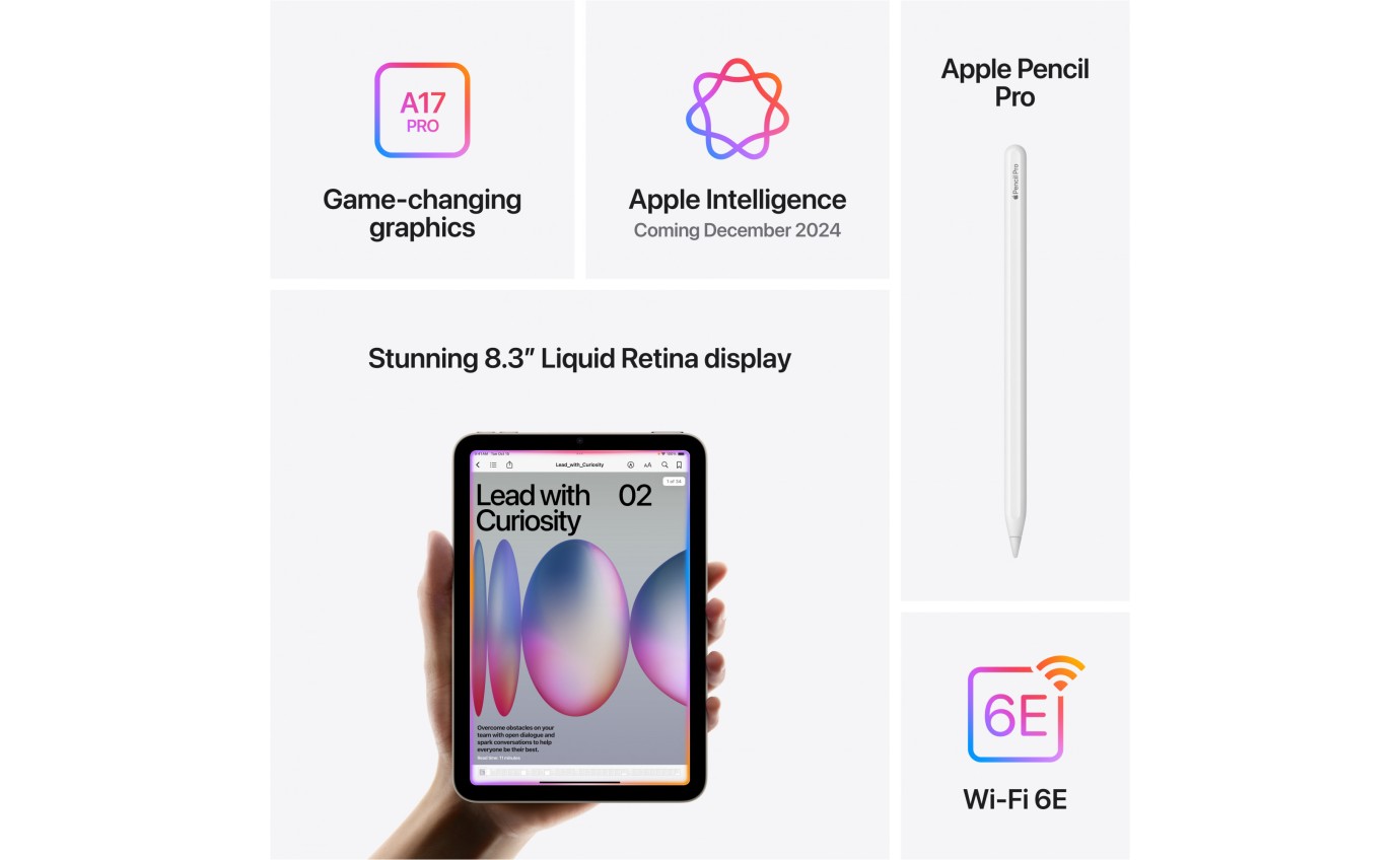 Apple iPad mini Wi-Fi 256GB A17 Pro (Starlight) [7th Gen] MXND3XA