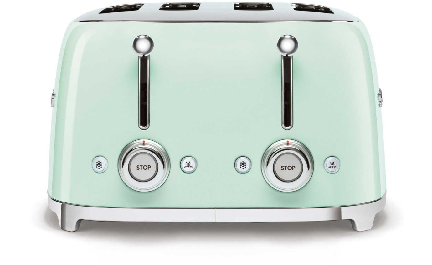 Smeg 50s Retro Style 4 Slice Toaster (Pastel Green) TSF03PGAU | Retravision