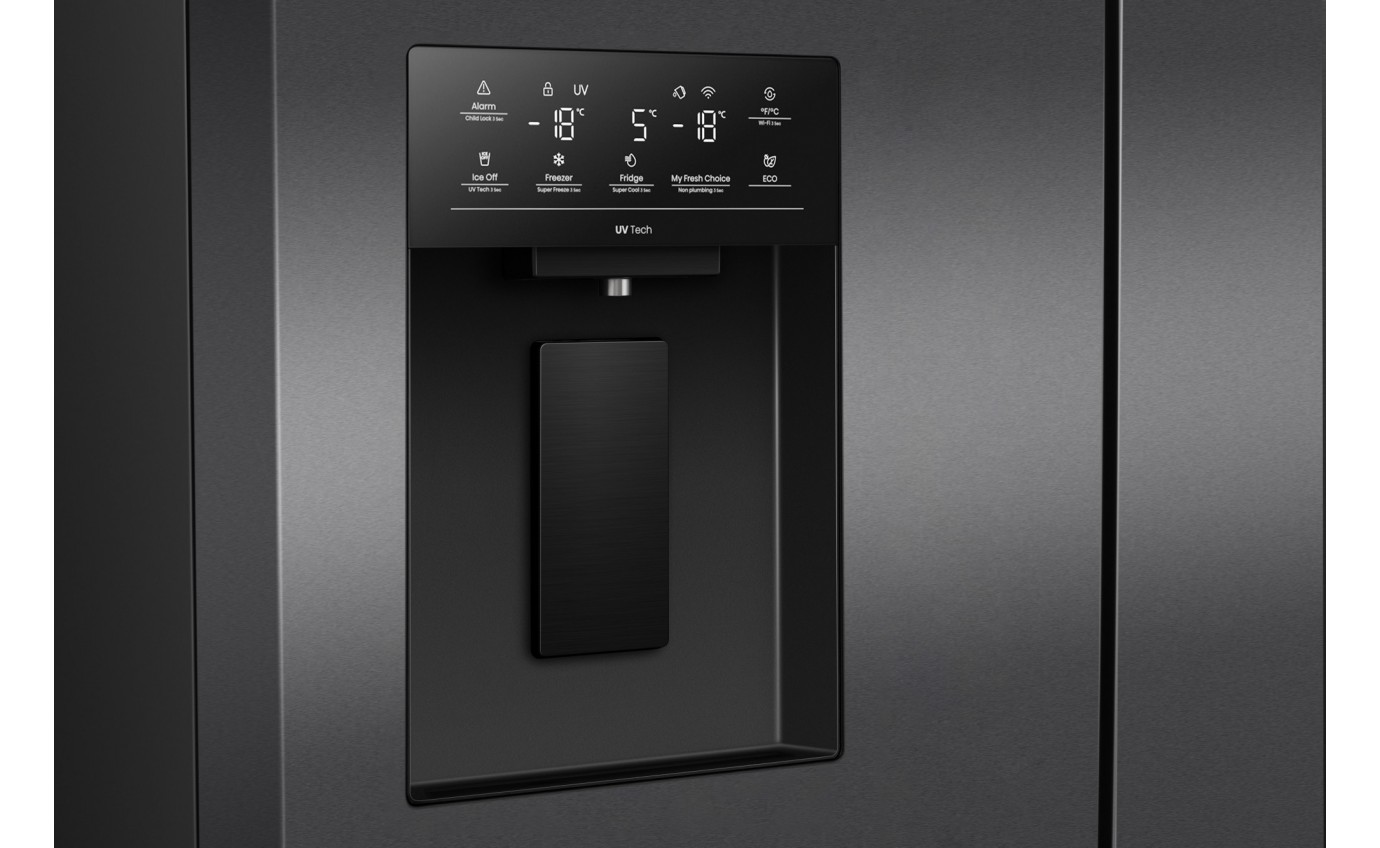Hisense 640L PureFlex French Door Fridge (Dark Stainless Steel) HRCD640TBW