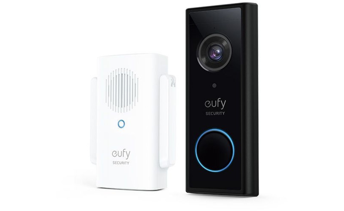 eufy Security Slim 1080p Wireless Doorbell with Homebase Mini Repeater E8220CW1