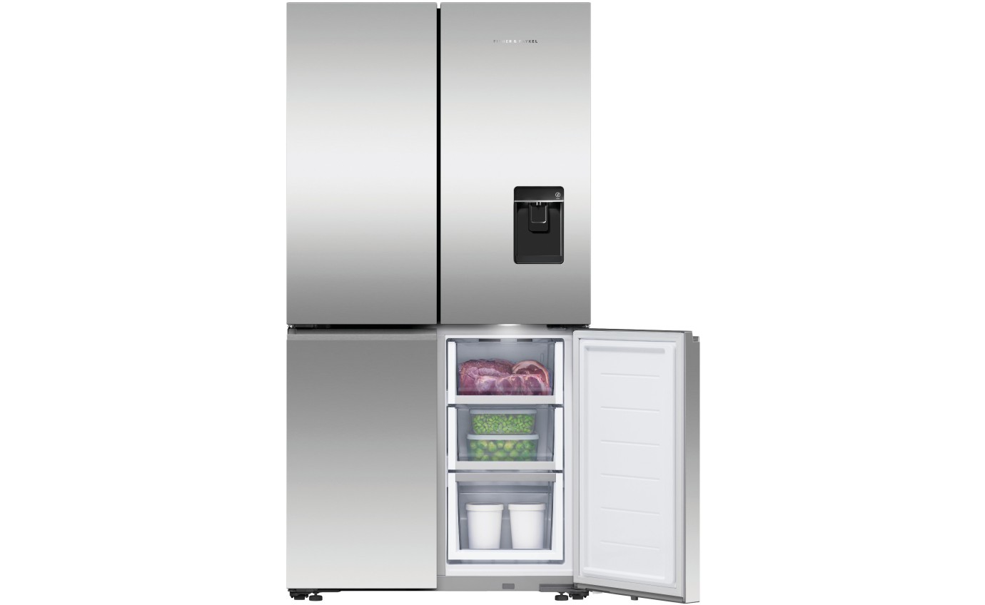 Fisher & Paykel 538L Series 7 Quad Door Refrigerator Freezer, Ice & Water RF605QNUVX1