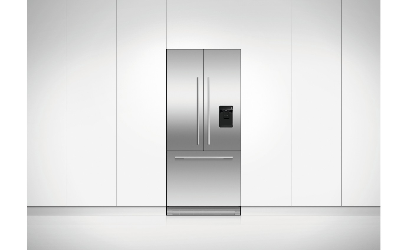 Fisher & Paykel 80cm Series 7 Integrated French Door Refrigerator Freezer, Ice & Water RS80AU1