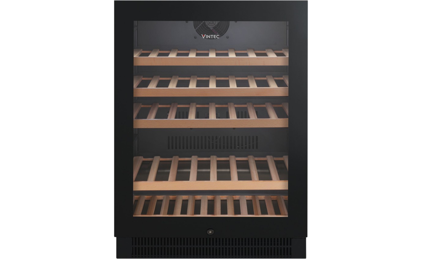Vintec 50 Bottle Single Zone Glass Wine Cabinet (Black) VWS050SBBX