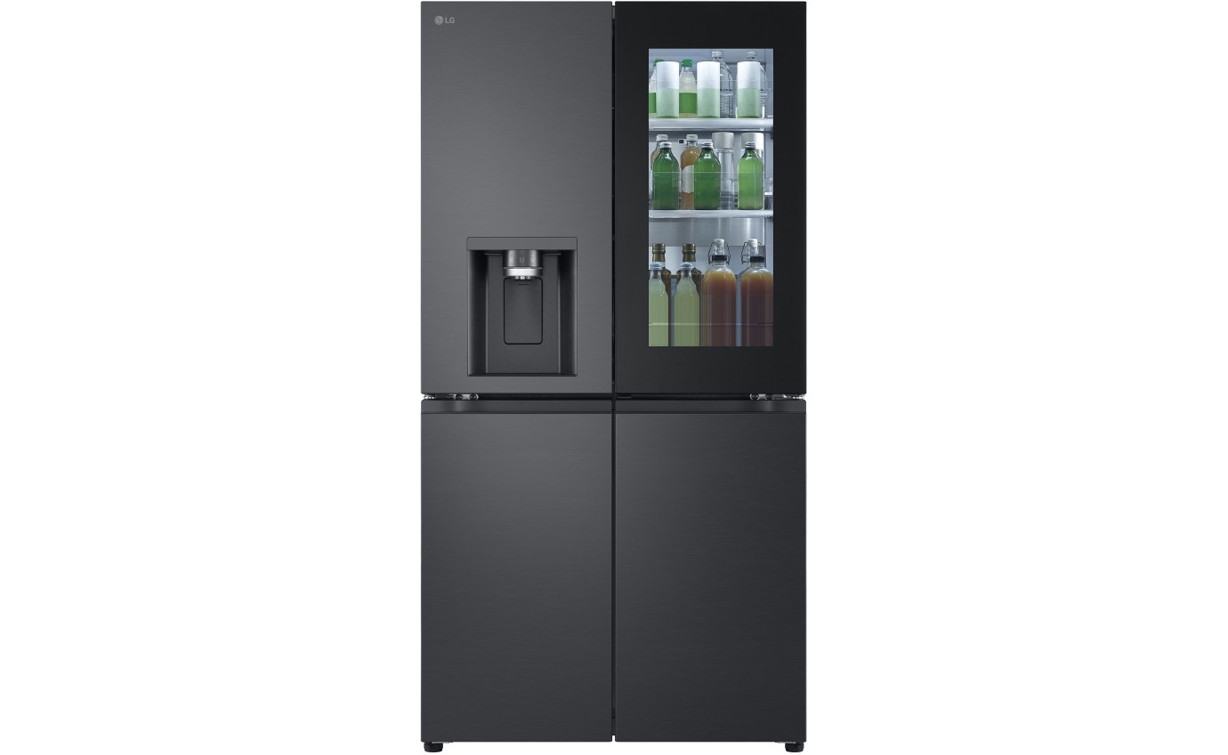LG 847L InstaView French Door Fridge (Matte Black) GFV900MBLC