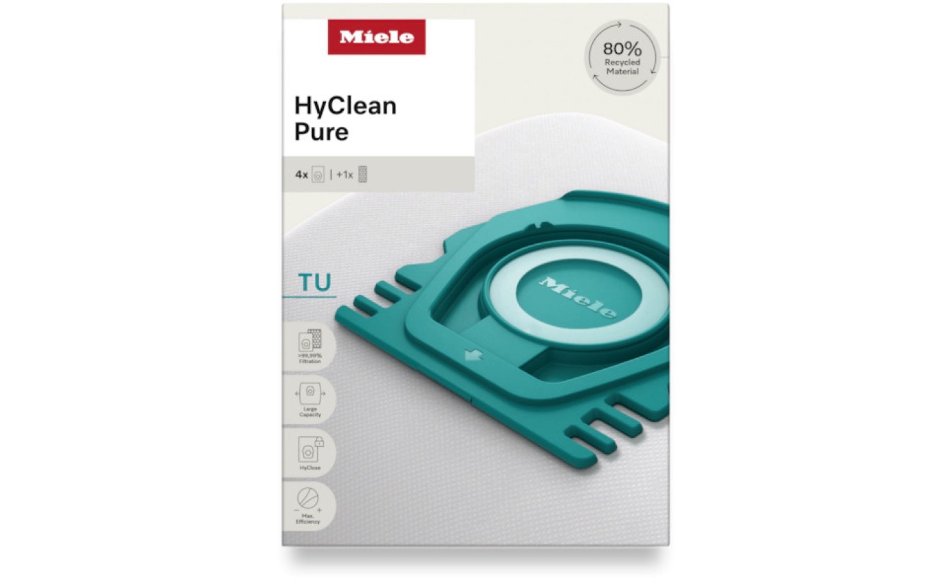Miele HyClean Pure TU Vacuum Cleaner Bags (4 Pack) 12557060