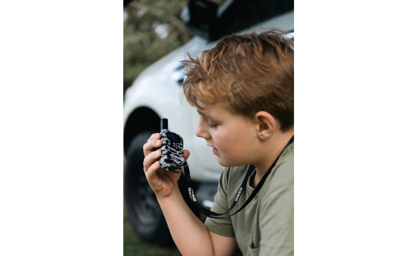 Uniden UH45 Max 0.5W UHF Handheld Radio with Kid-Zone Plus (Camo Grey) [2 Pack] UH452MAX