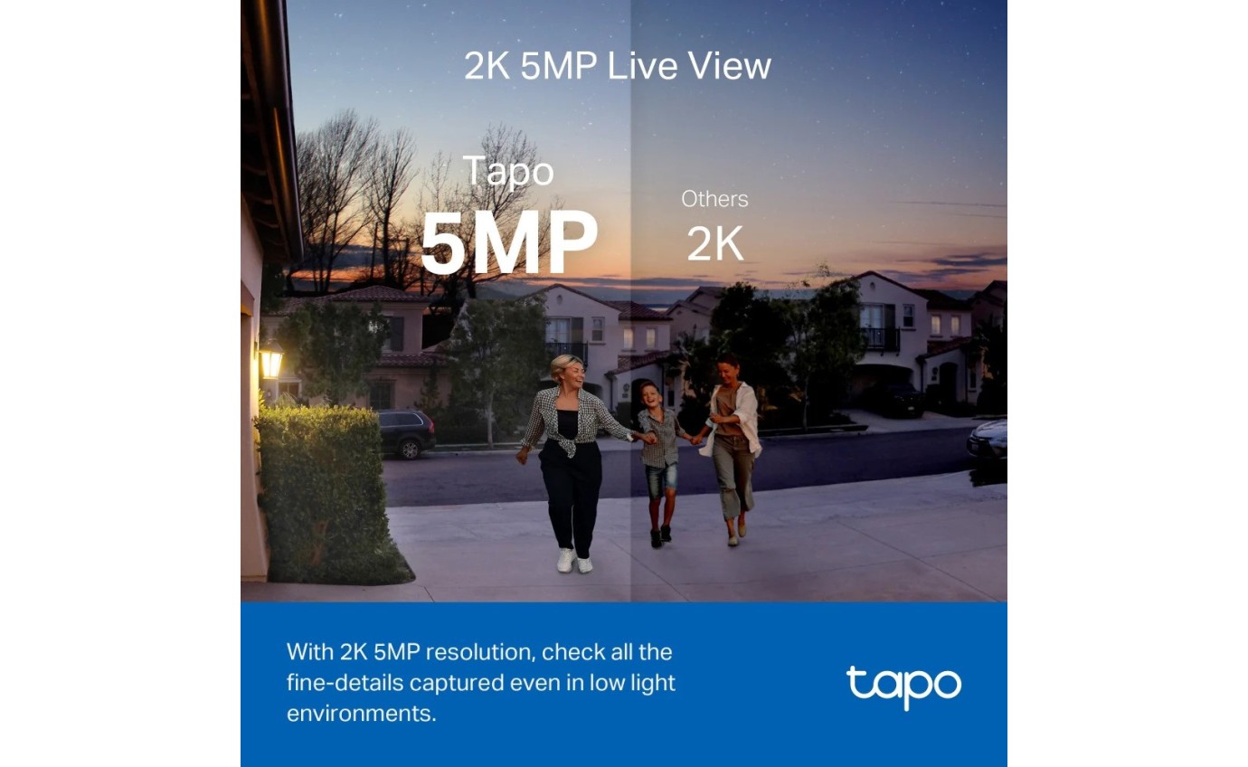 Tapo 2K Wireless Video Doorbell with Hub TAPOD230S1