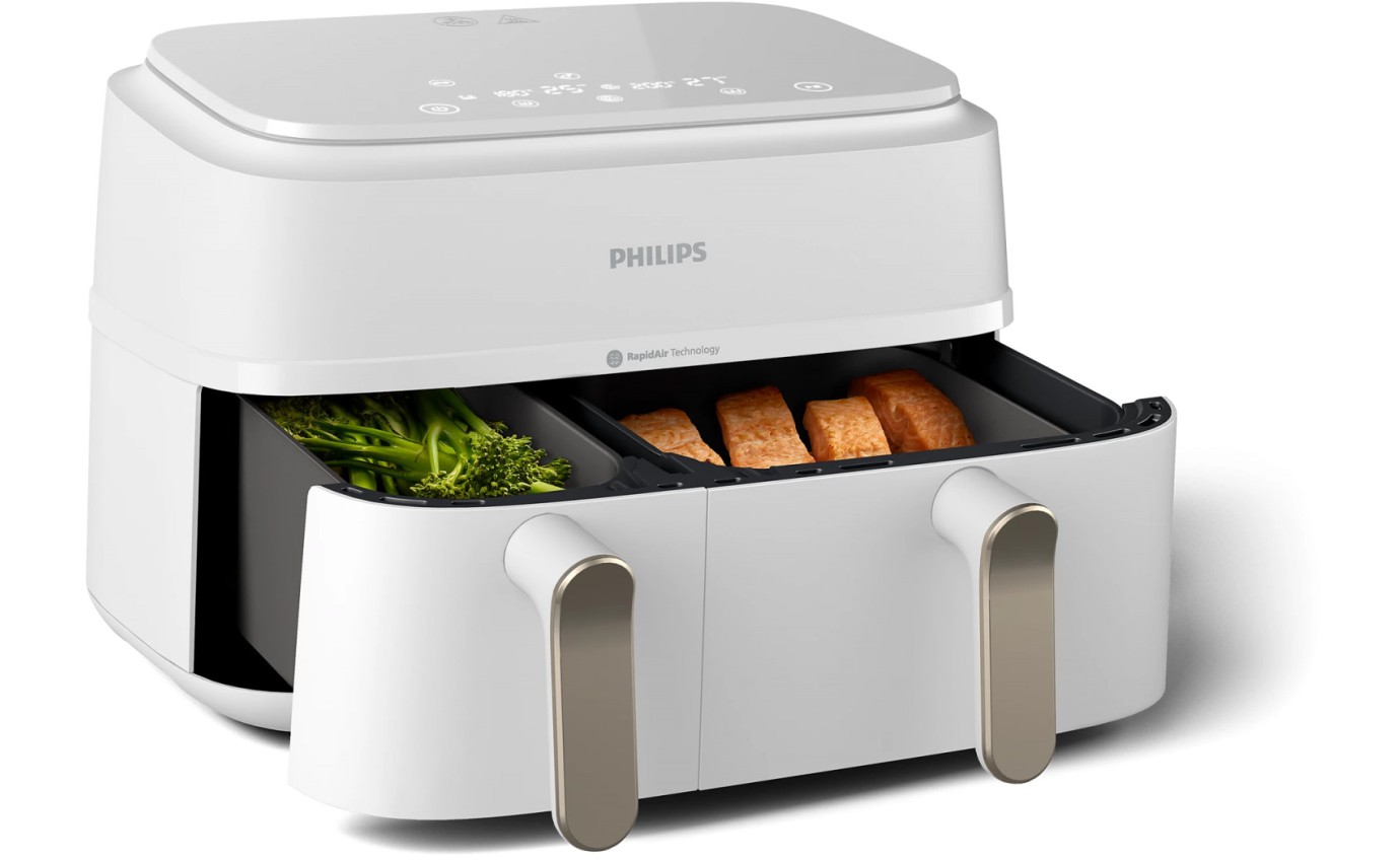 Philips 3000 Series Dual Basket Airfryer XXL (White) NA35310
