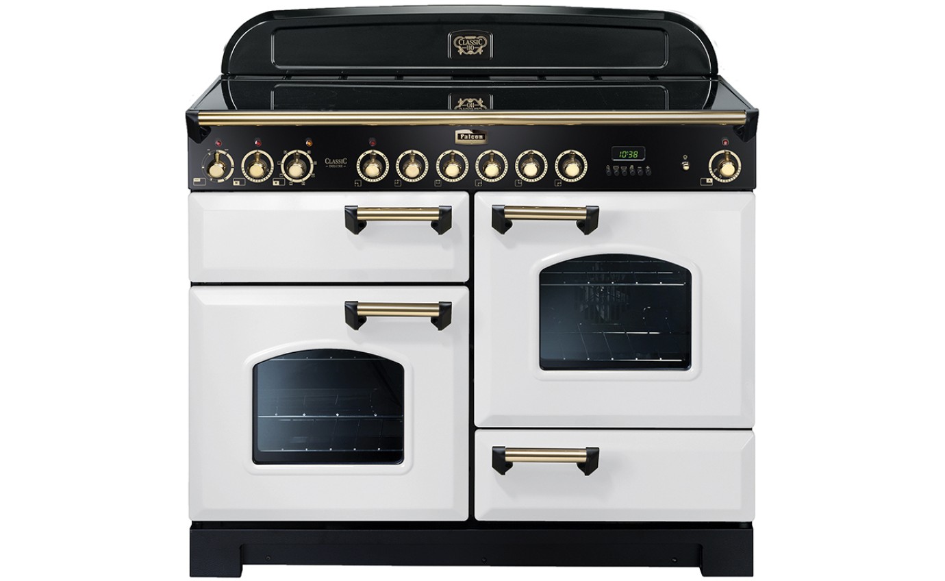 Falcon 110cm Classic Deluxe Induction Cooker (White/Brass) CDL110EIWHBR
