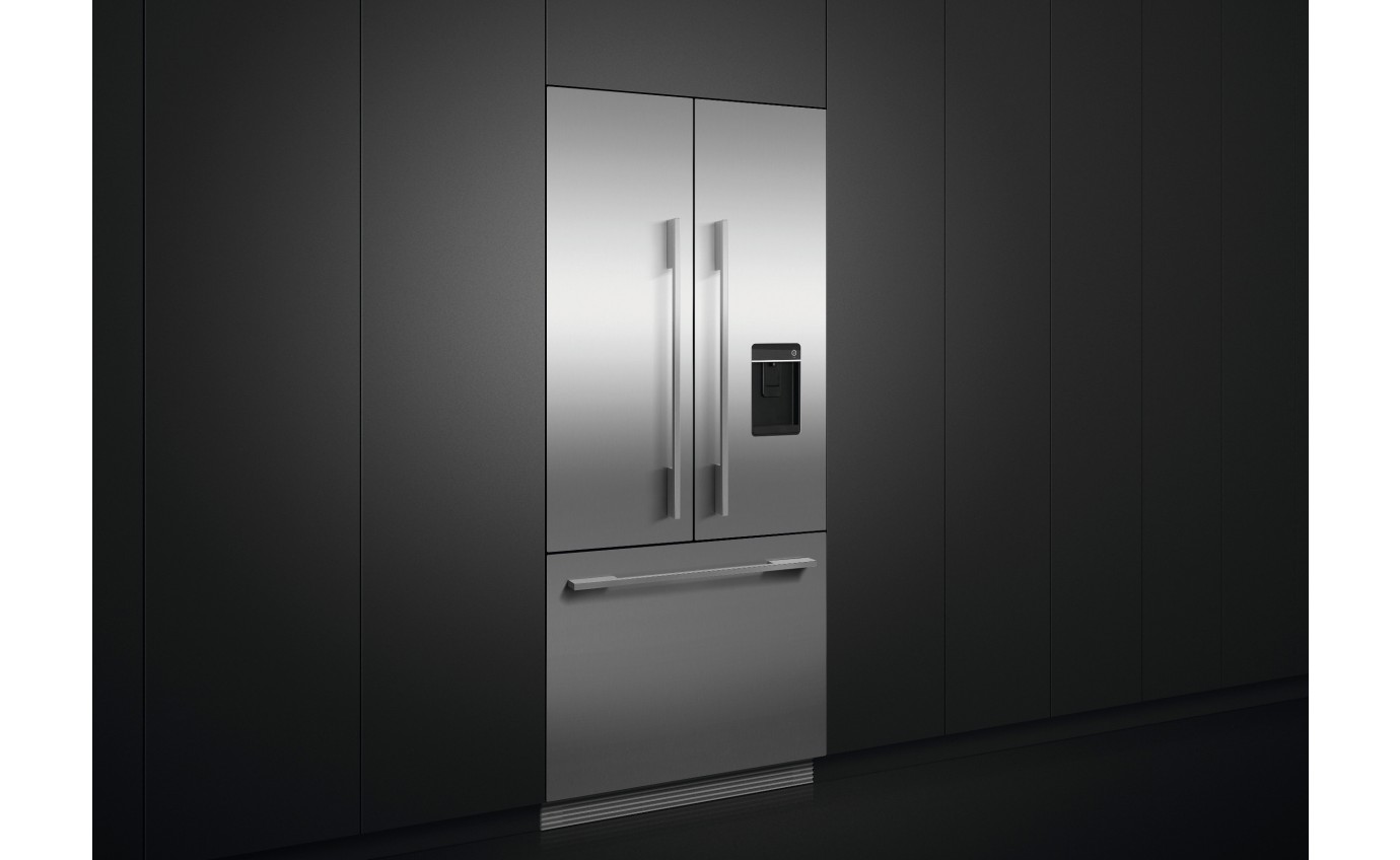 Fisher & Paykel 80cm Series 7 Integrated French Door Refrigerator Freezer, Ice & Water RS80AU1
