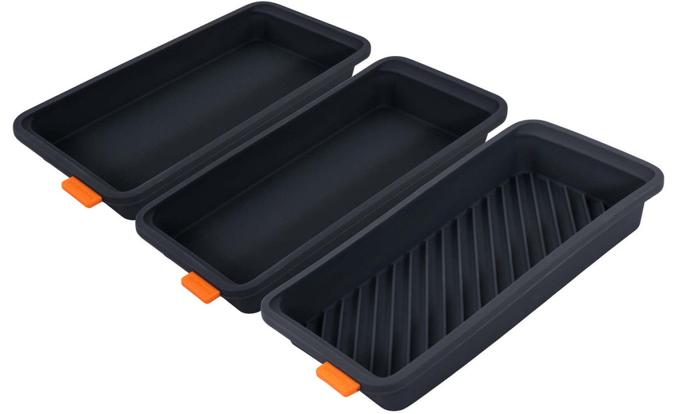 Bakemaster Silicone Baking Trays (Set of 3) 40147 Retravision