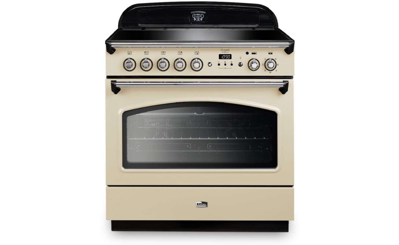 Falcon 90cm Classic FX Induction Freestanding Oven (Cream/Chrome) CLA90FXEICRCH