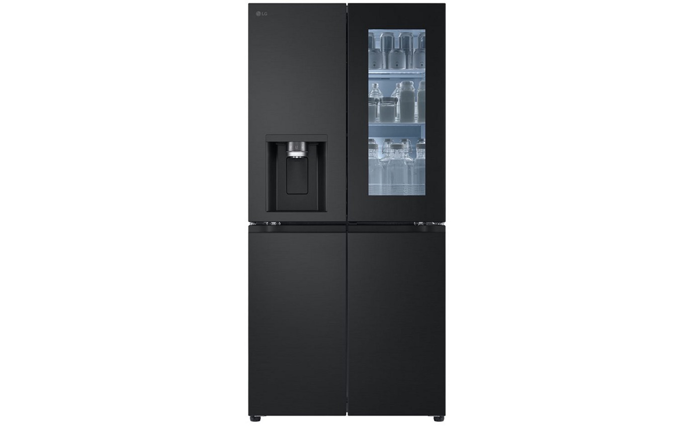LG 508L InstaView Slim French Door Fridge (Matte Black) GFV500MBLC