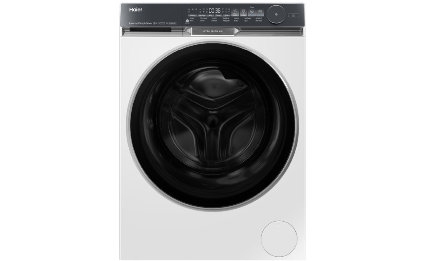 Haier 12kg 500 Series Front Loader Washing Machine (White) HWF12DW1