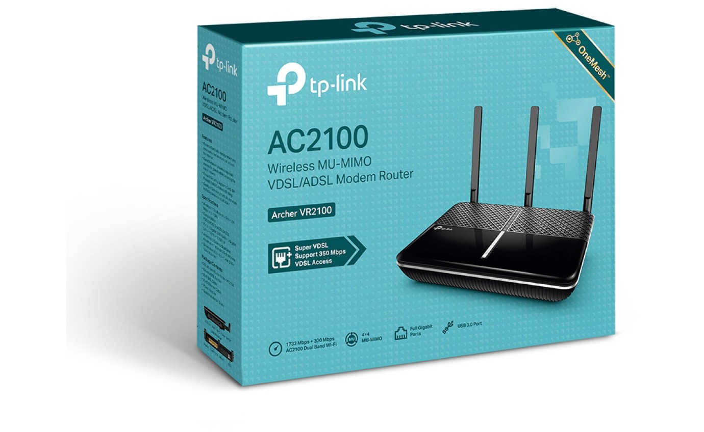 TP-Link AC2100 Wireless VDSL Modem Wi-Fi Router ARCHERVR2100