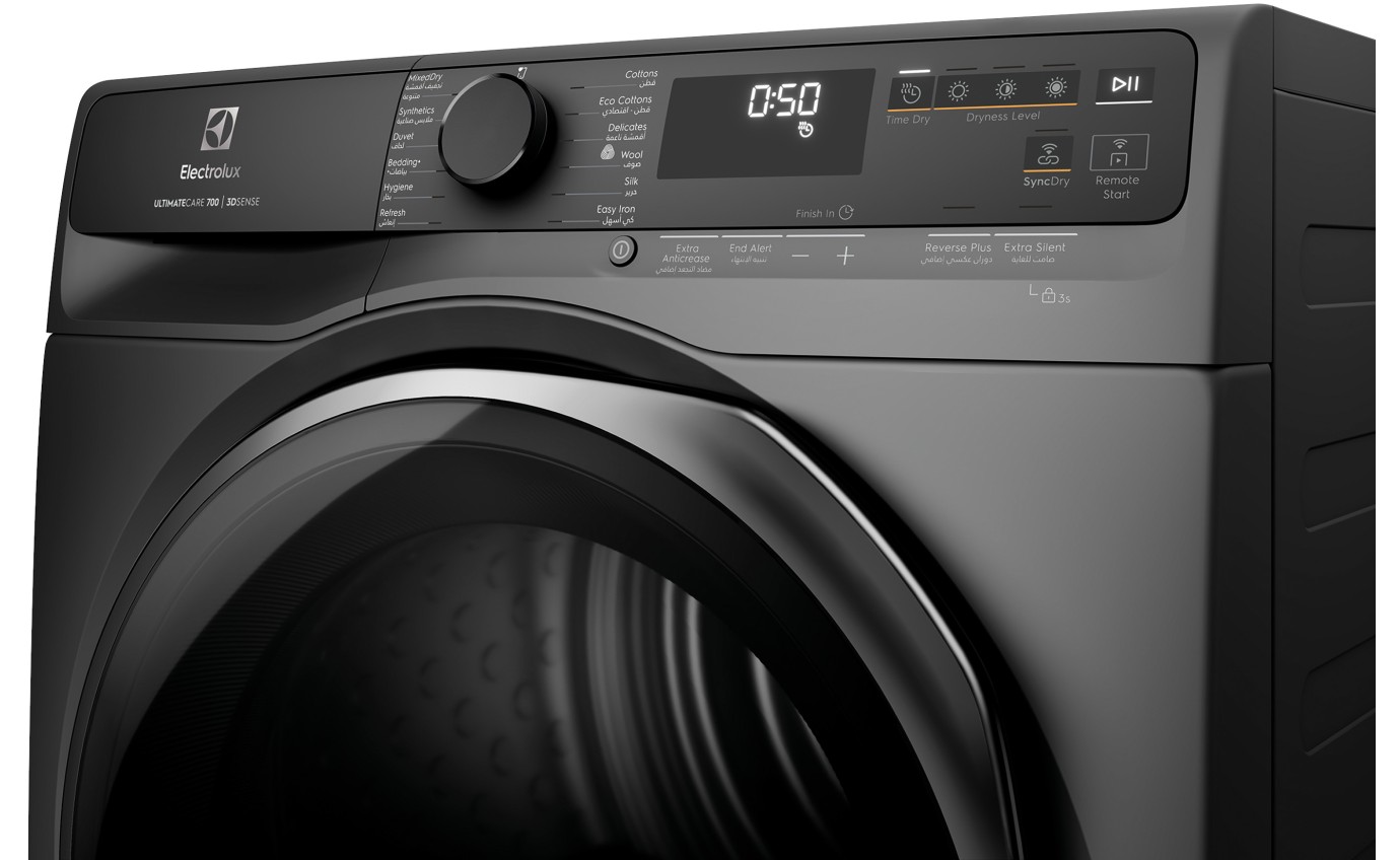 Electrolux 9kg UltimateCare 700 Heat Pump Dryer with 3D Sense (Dark Onyx) EDH903R7SC