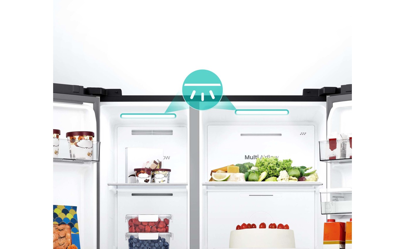 Hisense 541L PureFlat Side by Side Fridge (Black) HRSBS540BW