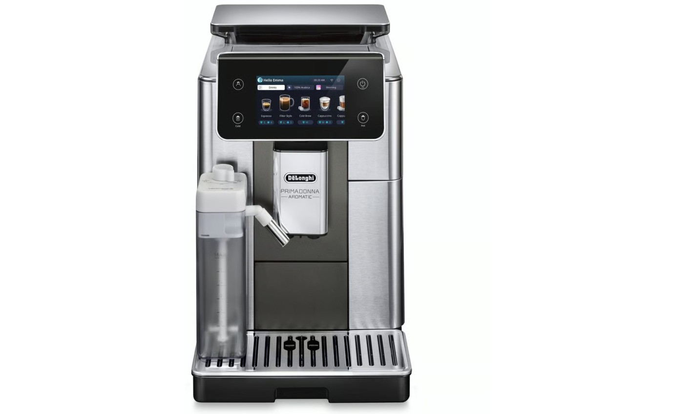 DeLonghi PrimaDonna Aromatic Fully Automatic Coffee Machine (Titanium) ECAM63075TM
