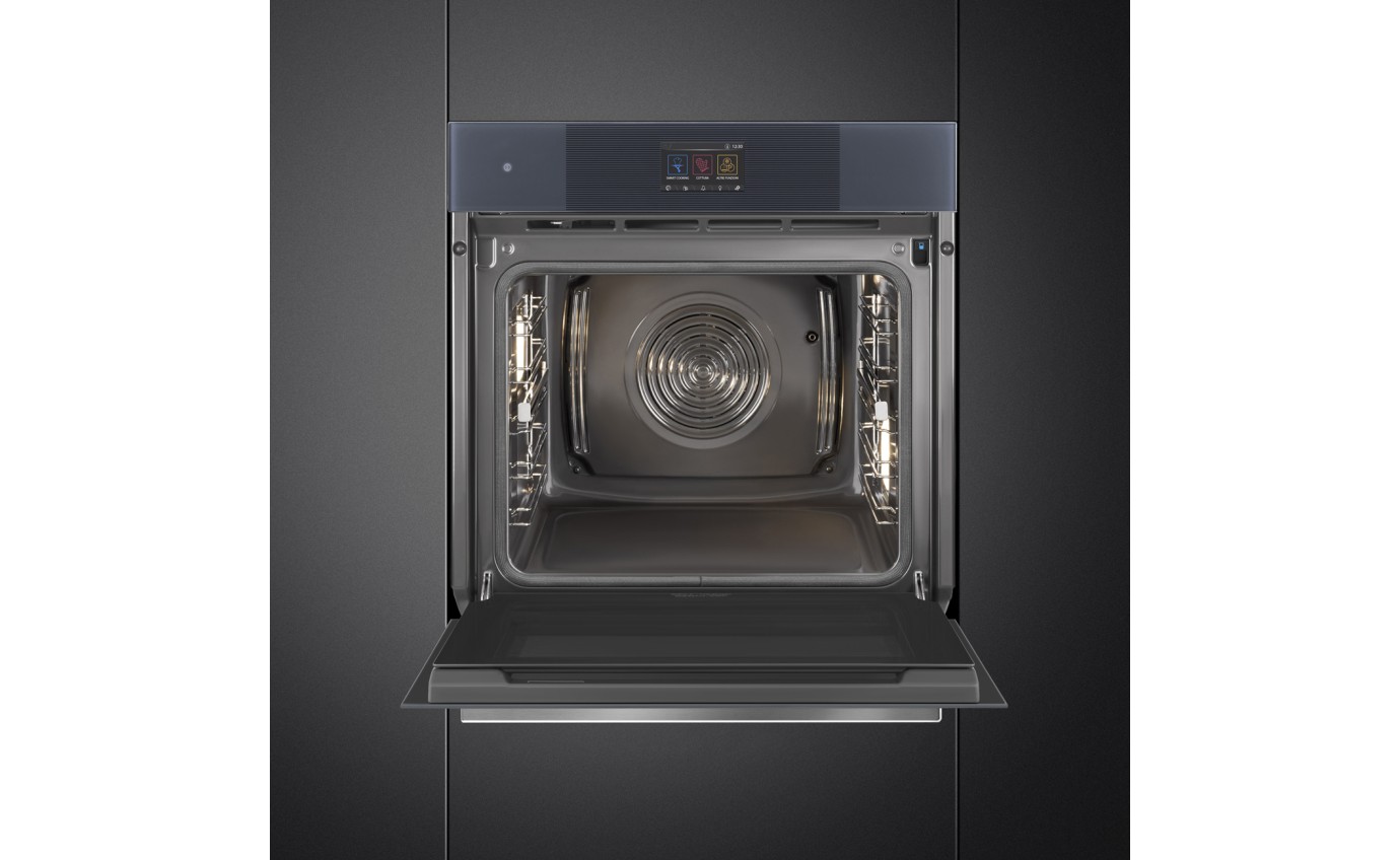 Smeg 60cm Linea Galileo Pyrolytic Oven with Added Steam - Neptune Grey SOPA6104S2PG