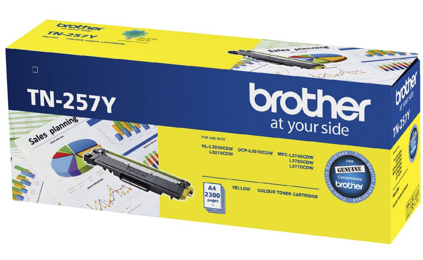 Brother TN257 Toner Cartridge (Yellow) TN257Y