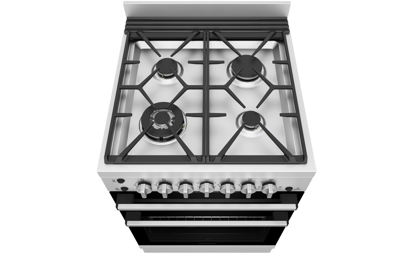Westinghouse 60cm Gas Freestanding Cooker WFG612SCH