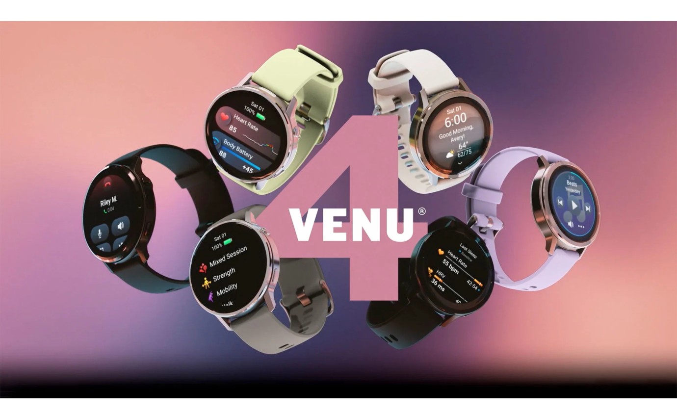 Garmin Venu&reg; 4 Smartwatch 45mm (Silver/Citron Silicone Band) 0100301402