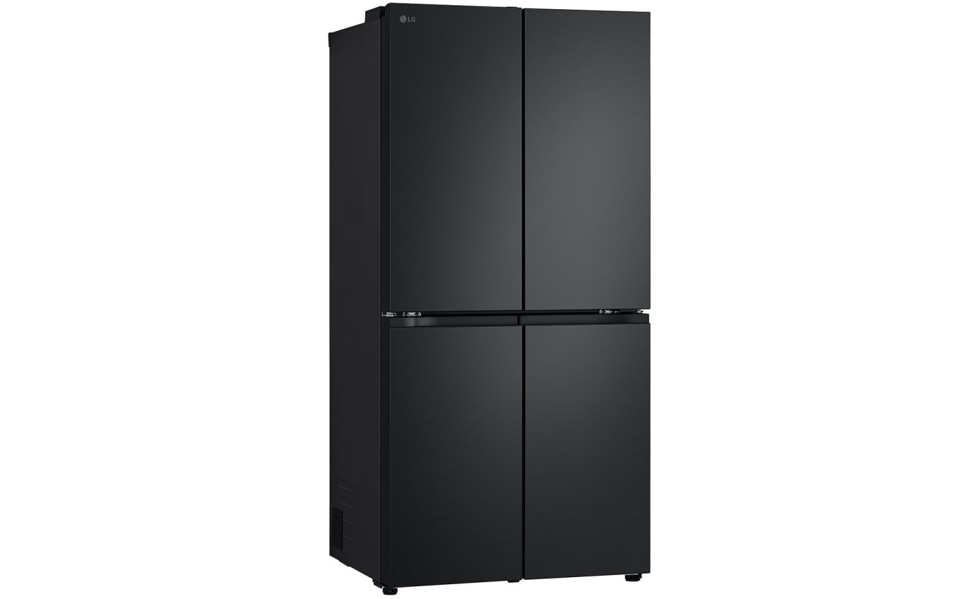 LG 530L Slim Quad Door Fridge (Matt Black) GFB505MBL
