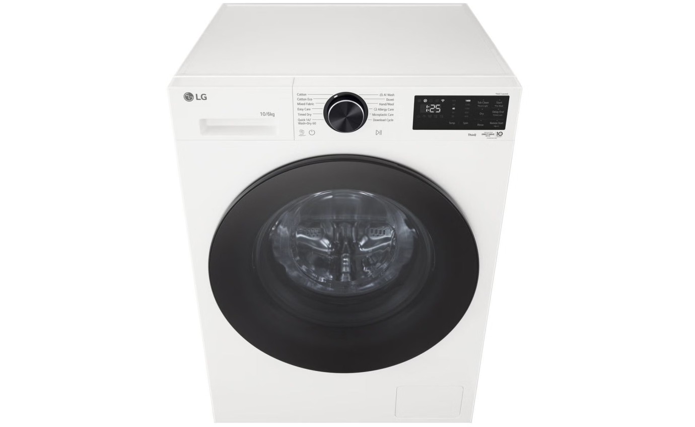 LG 10/6kg Series 3 AI Front Load Wash and Dry Combo (White) WXC31410W