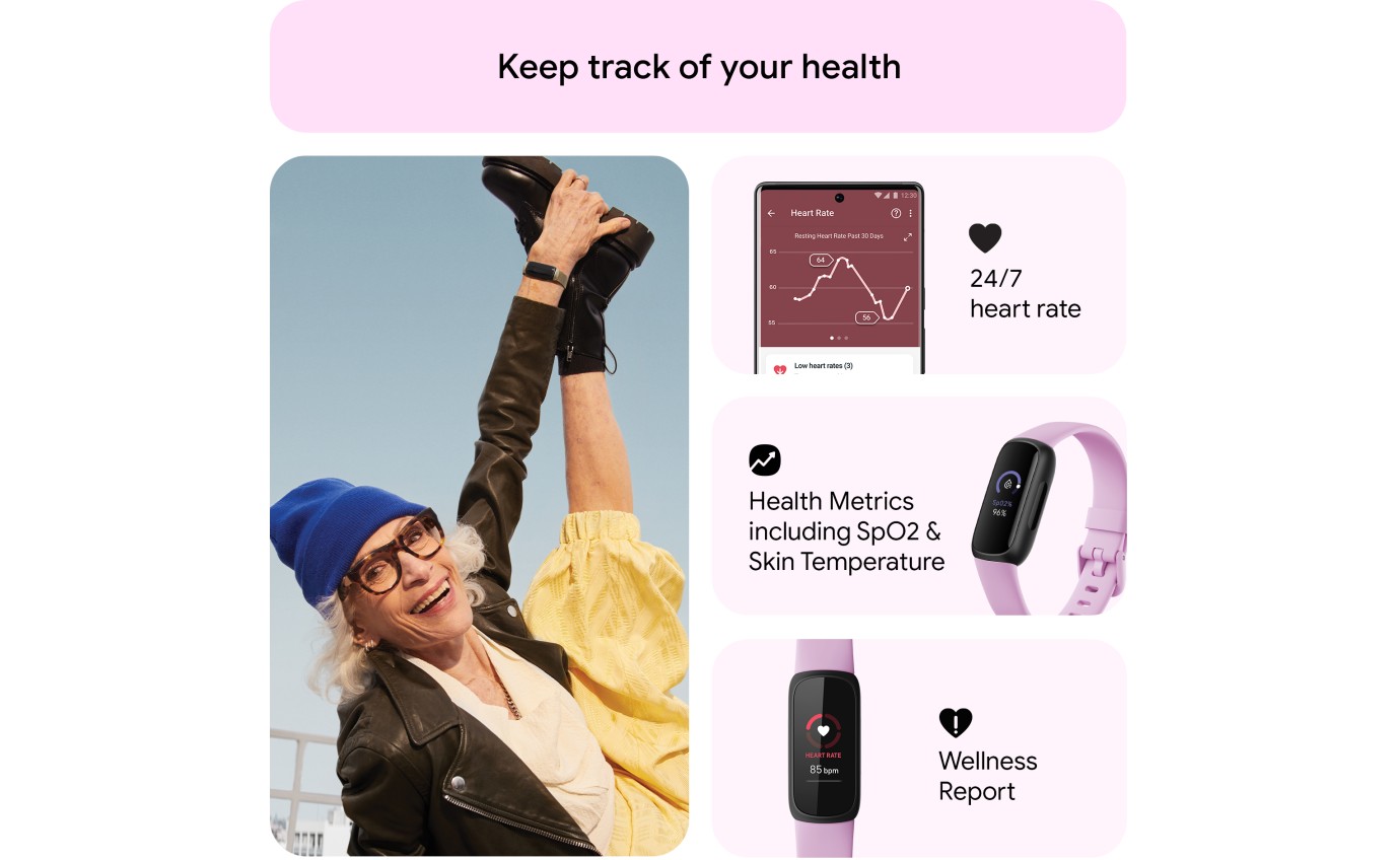 Fitbit Inspire 3 Smartwatch (Lilac Bliss/Black) FB424BKLVFRCJK