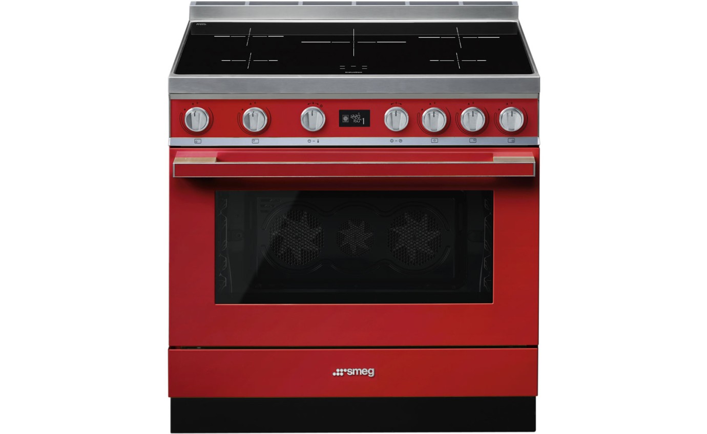 Smeg 90cm Portofino Freestanding Cooker (Red) CPF9IPR