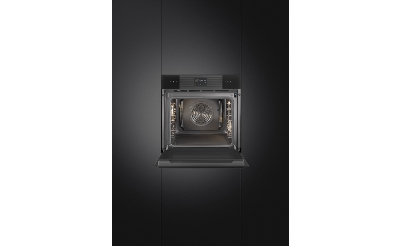 Smeg 60cm Linea Galileo Pyrolytic Oven with Added Steam - Midnight Black SOPA6102S2PB3