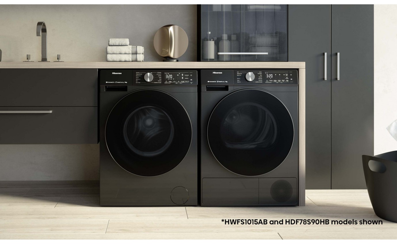 Hisense 9kg Series 7 Heat Pump Dryer (Charcoal Black) HDF7S90HB