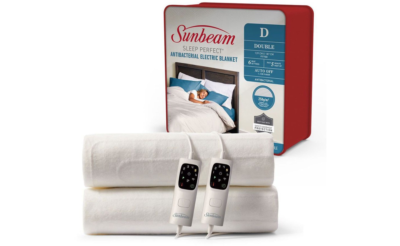 Sunbeam Sleep Perfect Antibacterial Electric Blanket (Double
