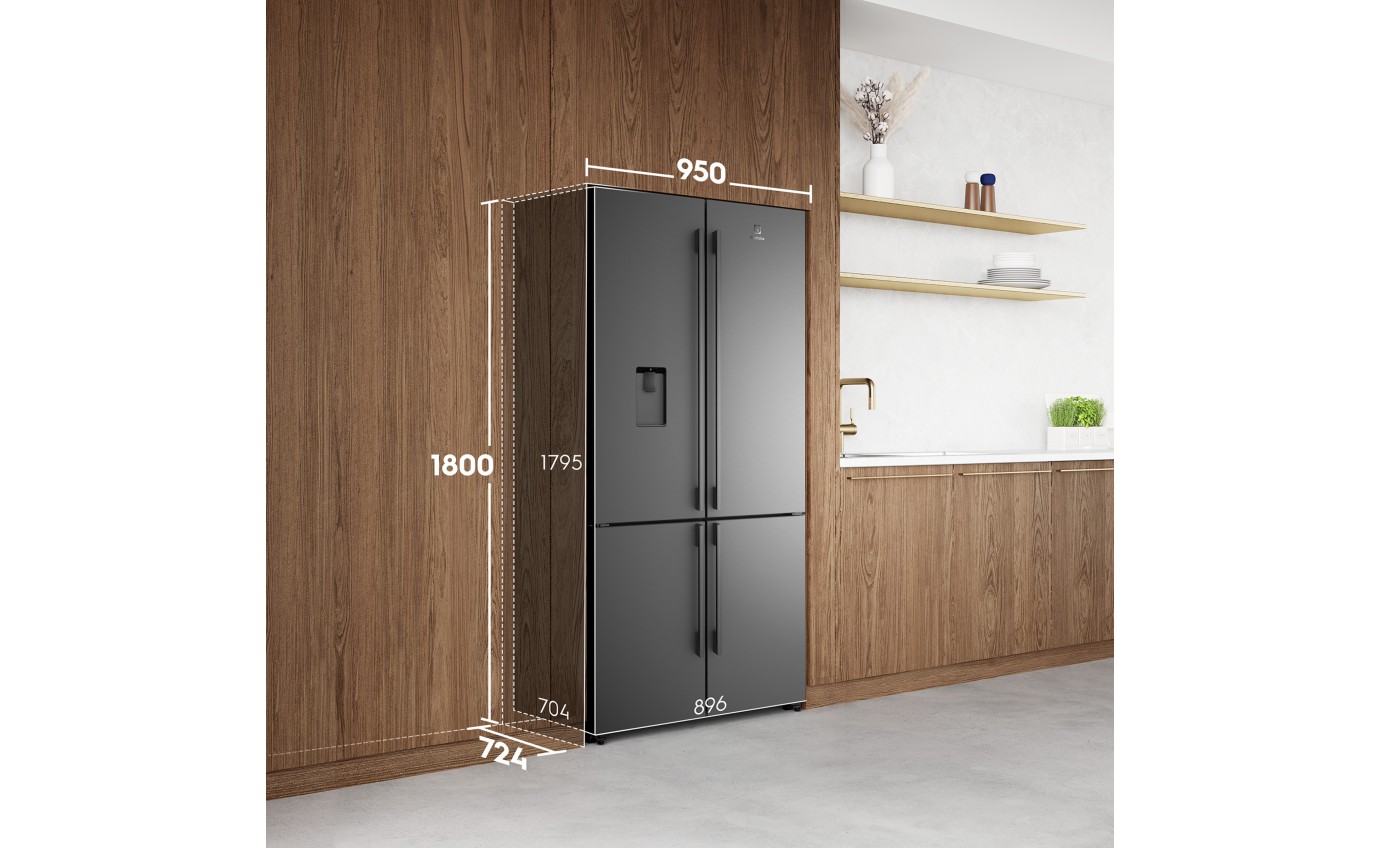 Electrolux 562L French Door Fridge (Dark Stainless) EQE5657BA