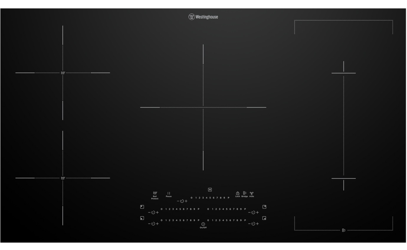 Westinghouse 90cm 5 Zone Induction Cooktop WHI955BD