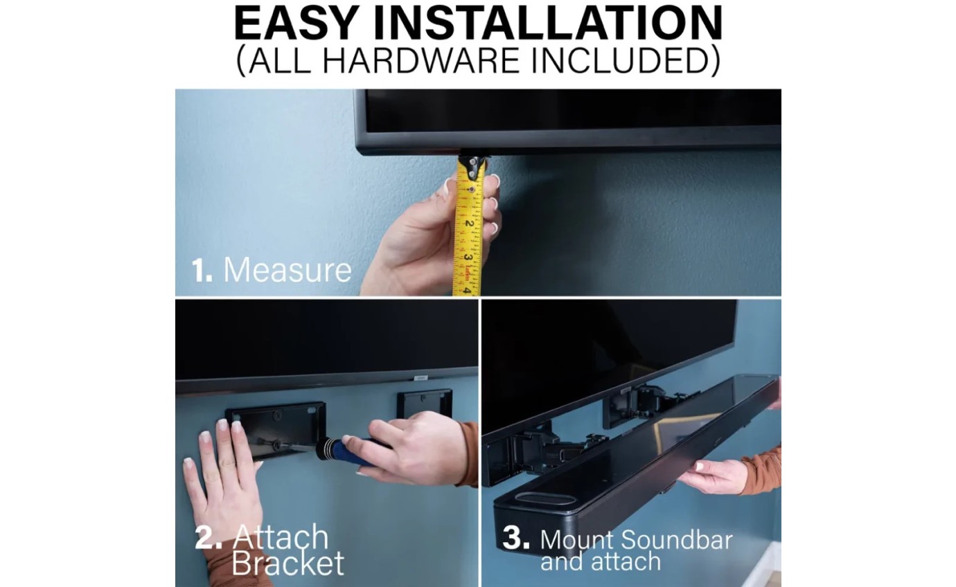 Sanus Universal Extendable Soundbar Wall Mount WSBWM1B2