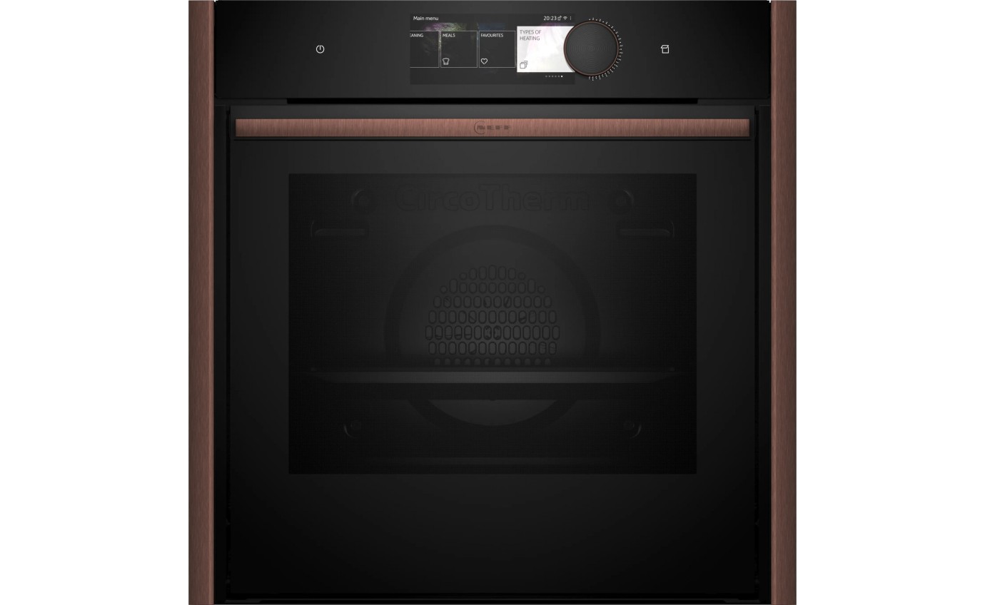 Neff 60cm N 90 Built in Pyrolytic Oven with Added Steam Function Brushed Bronze