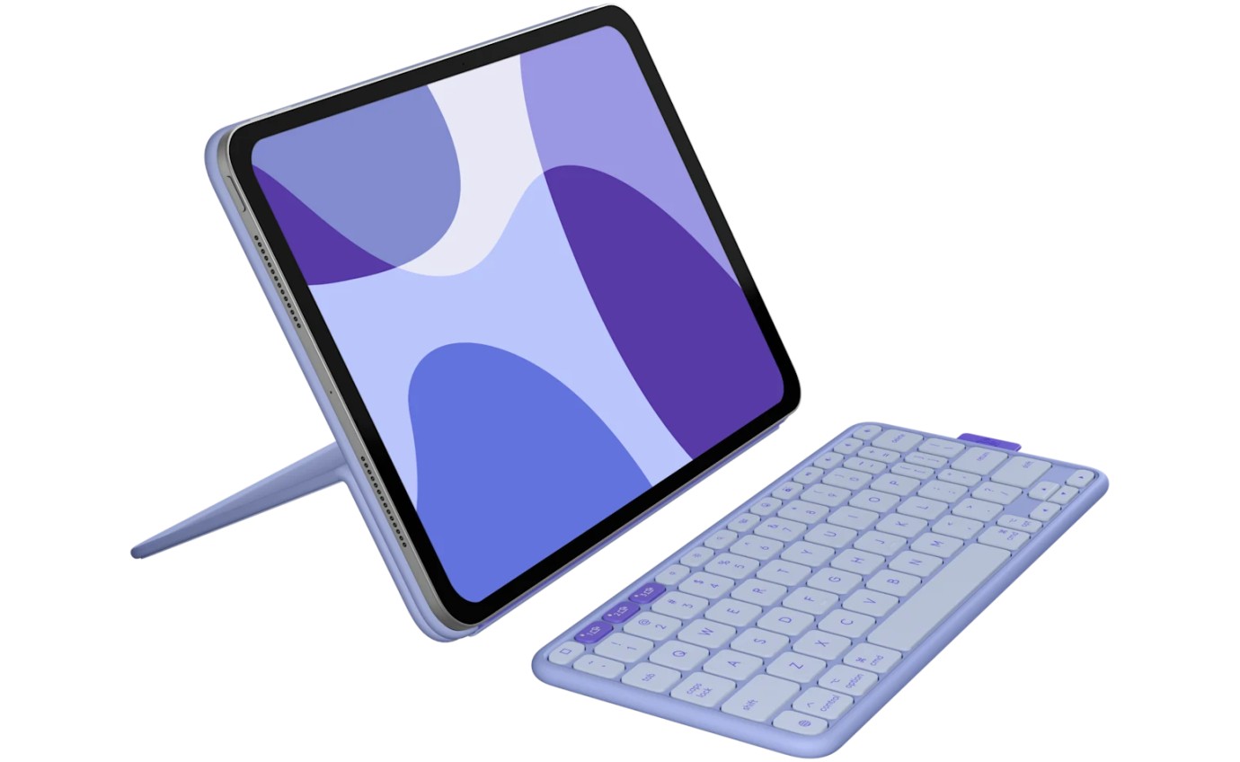 Logitech Flip Folio for iPad Pro 11 inch M4 & Air 11 inch M2/M3 & 5th Gen (Lilac) 920013843